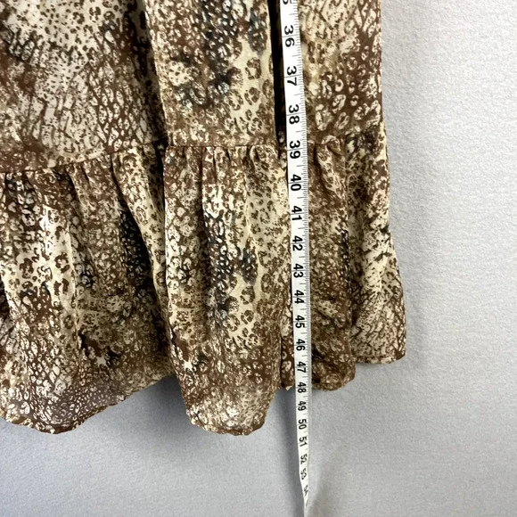 Betsey Johnson Tiered Midi Dress Small Animal Print Ruched Whimsigoth Fairy - Picture 11 of 16